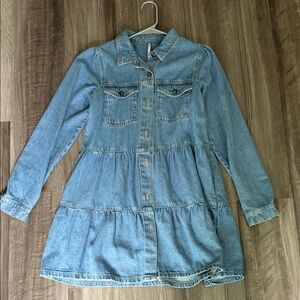 Free People Blue Denim Dress